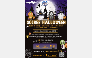 Soirée Halloween le 12 octobre 2024 !