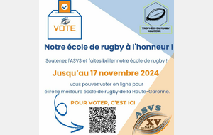 Soutenez l'ASVS et faites briller notre école de rugby !